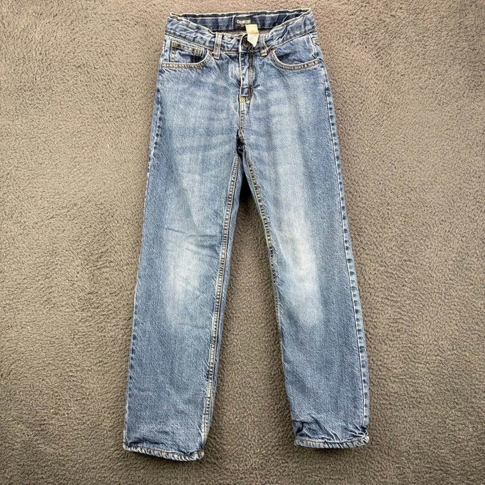 OshKosh‎ Bgosh Boys Size 10 Fleece Lined Denim Blue Jeans Straight Leg Regular
